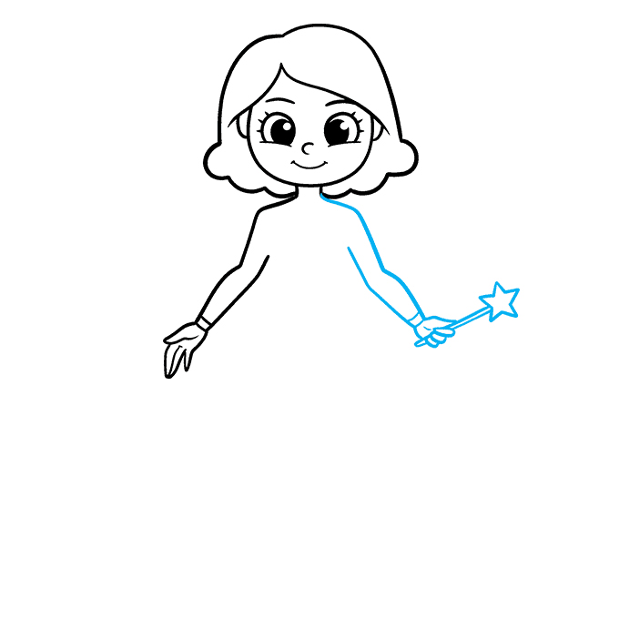 Fairy drawing step 5